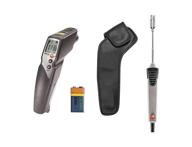 Testo 830-T4 KIT Infrared (IR) Thermometer Kit 30:1 Optics External TC Connection