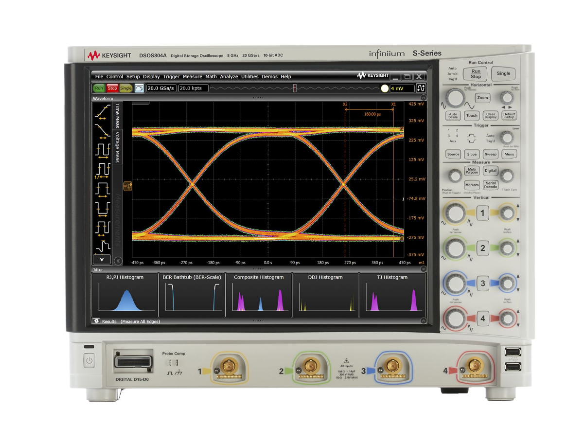 DSOS804A High-Definition Oscilloscope: 8 GHz, 4 Analog Channels