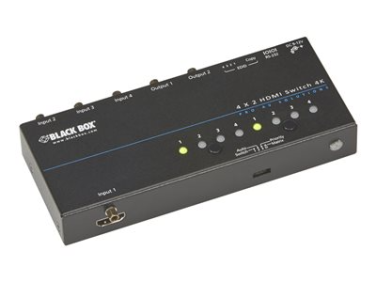 Black Box 4K HDMI Matrix Switch 4 x 2 - video switch - rack-mountable - TAA Compliant