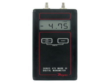Series-475 Handheld Digital Manometer for Air/Gas Pressure, 1 inH2O to 150 psid