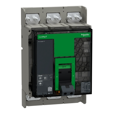 Circuit breaker, ComPacT NS800N, 50kA at 415VAC, 3P, fixed, manually operated, MicroLogic 2.0 control unit, 800A
