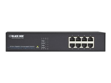 Black Box Gigabit Unmanaged Switch - switch - 8 ports - rack-mountable