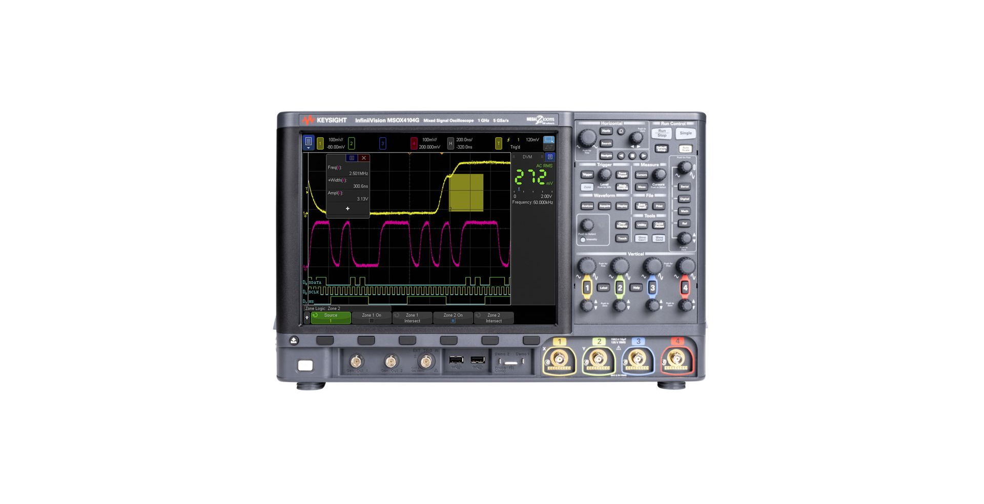DSOX4104G Oscilloscope: 1 GHz, 4 Analog Channels
