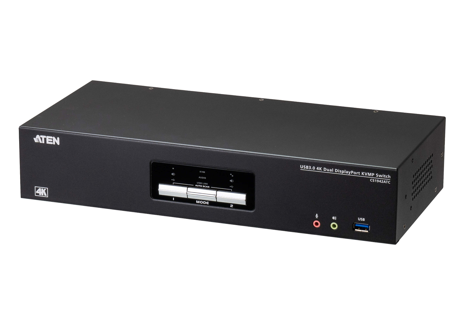2-Port USB 3.0 4K DisplayPort Dual Display KVMP™ Switch for ATC