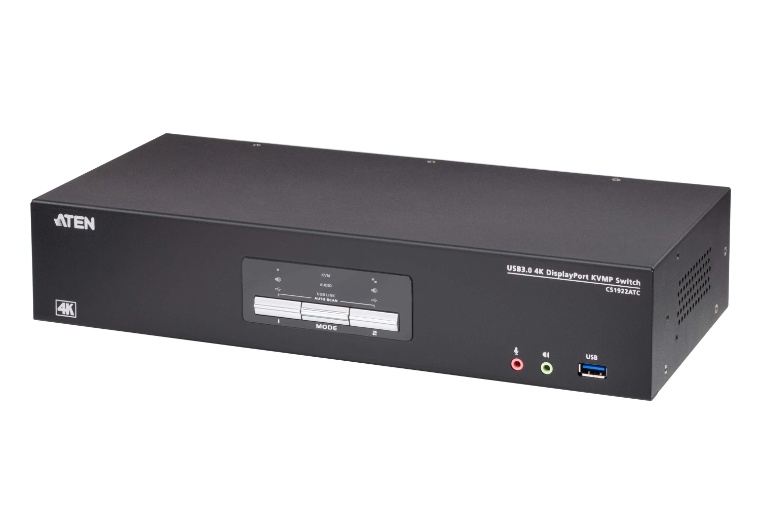 2-Port USB 3.0 4K DisplayPort KVMP™ Switch for ATC