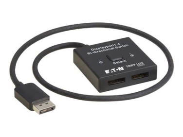 Eaton Tripp Lite series 2x1 Bi-Directional DisplayPort Switch - 4K 120 Hz or 8K 30 Hz, HDR, HDCP Passthrough - video/audio switch - bi-directional - 2 ports