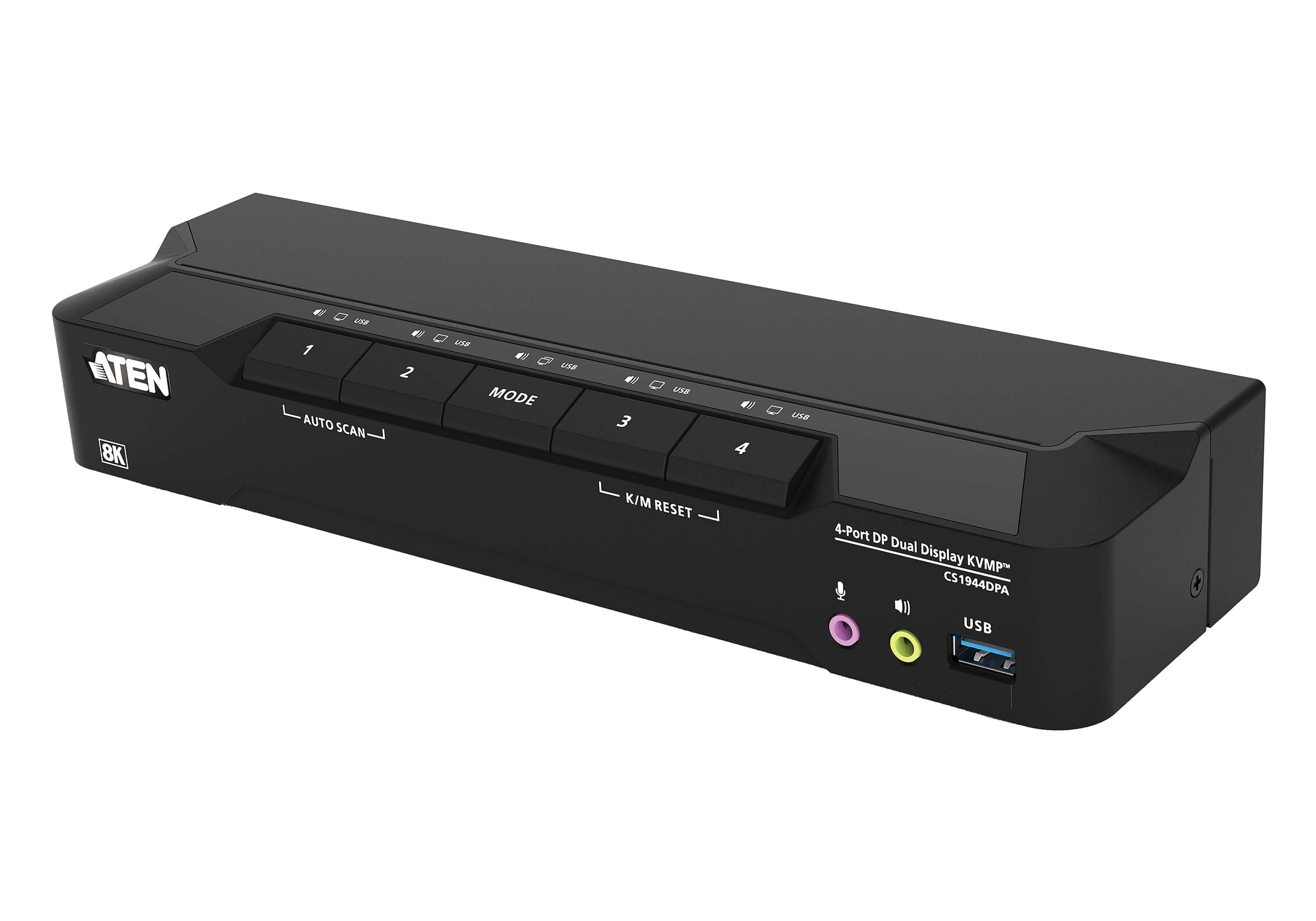2-Port USB 3.0 8K DisplayPort Dual Display KVMP™ Switch