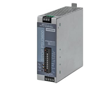 Siemens SITOP 6EP33430SA000AY0 PSU3600 Flexible Stabilized Power Supply Module, 120/230 VAC Input, 3/52 VDC Output, 1.3/2.6 A Input, 10 A Output