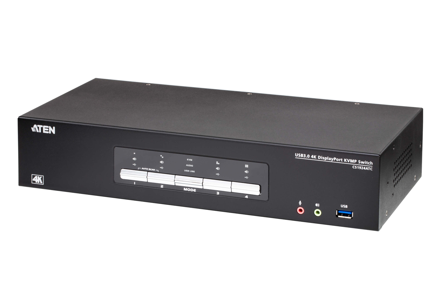 4-Port USB 3.0 4K DisplayPort KVMP™ Switch for ATC
