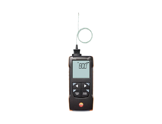 Testo 925 Digital Thermometer with TC type-K probe, -58 to 1832°F, single-channel