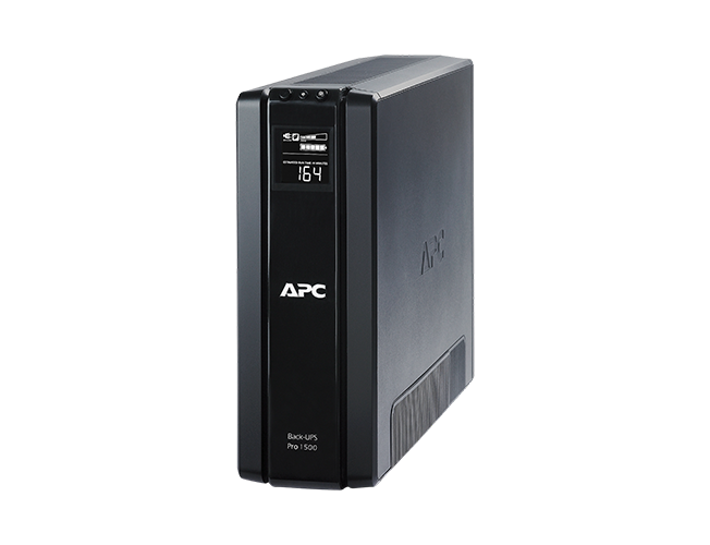 APC Back-UPS Pro, 1500VA/865W, Tower, 120V, 10x NEMA 5-15R outlets, AVR, LCD, User Replaceable Battery