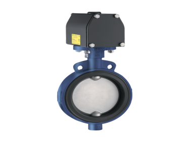 Keystone Optiseal Resilient Seated Butterfly Valve with Powered Actuator