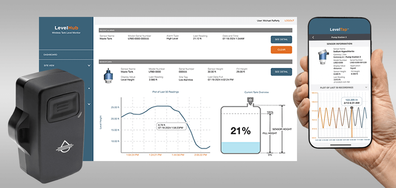 LevelHub® HB01 Wireless Battery Powered Tank and Silo Level Monitor